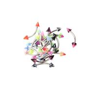 WUUISDNX Premium Eyebrow Rings Featuring 316L Stainless Steel Pin Length Approx 8mm Accessory For Bold Fashion Statements Gauge16g Material316L Stainless Steel And Acrylic