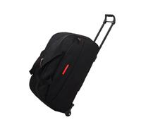 WUUISDNX Rolling Duffel Bag Womens Ready to Travel Large Capacity Fabric Easy to Weekend Trip Essential Gym Workouts Trolley Bag Telescoping Handle Portable Traveling, Black, 60x35cm