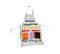 WUUISDNX Sensory Apron Is Soft And Comfortable To Elderly Apron Crafted Soft Polyester Cotton Supporting Long Hours Of Engagement And Comfort Sensory Hand Exercisers Elderly Games, white, 73x51cm