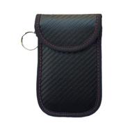 WUUISDNX Signal Blocking Case Anti-Theft Pouch Keyfob RFID Blocking Bag Constructed with PU Leather Protects Schedules Safely RFID Bag Anti-Hacking Case