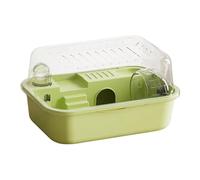 WUUISDNX Small Animal Cage Openable Top Provides Ventilation And Ample Room For Hamsters Sugar Gliders Hedgehogs And Rabbits Large Hamster Cage Habitat Acrylic Portable, green, 36x26x20cm