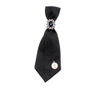 WUUISDNX Students Uniform Accessories Bowknot Neckties Add Trendy Flair To School Outfits Unique Gifts For Young Girls And Teens Elegant Brooch Bow Tie Ladies Shirt Decoration, black, 6x20cm