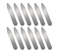 WUUISDNX Sturdy Metal Collar Stiffeners Support Business Look With Reliable Structure For Dress Shirts And Casual Wear Collar Stays Metal Inserts For Men's Dress, Silver, 6.35x1x0.08cm