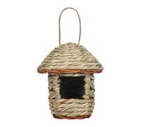 WUUISDNX Stylish Hanging Birdhouses Featuring Durable Straw Nesting For Lovebirds Bluebirds Finches And Other Garden Birds Hummingbird Houses For Outdoor Outside Hanging