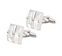 WUUISDNX Unique Rectangle Mens CuffLinks Fashion Shell Cufflinks Accessory For Wedding Party And Special Occasions Charming Stunning And Mens