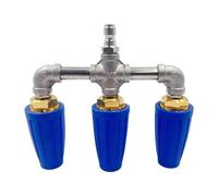 WUUISDNX Wide Application 3 In 1 Nozzle Attachment Power Washer Nozzle Tips Versatile Cleaning For Home Car And Garden Deck Car Wash Floor Garden Window Home Spray Tip, Blue, 16x15cm