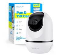 WUUK 4MP/2.5K Indoor Security Camera, 360° Pan & Tilt Wi-Fi Home Security Camera, Baby Monitor With Camera and Night Vision, Dog/Pet Camera with App, Smart Tracking, Works with Alexa & Google