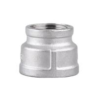 WUUKEPSG 1/4" 1/2" 3/4" 1" 1-1/4" 1-1/2" 2" Bsp Female to Female Thread Reducer,Ss 304 Pipe Fitting Connector Adpater/Color/Dn25 Dn10