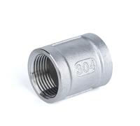WUUKEPSG 1/8" 1/4" 3/8" 1/2" 3/4" 1" 1-1/4" 1-1/2" 2" 3" 4" Bsp Npt Female Coupler 201 304/316 Stainless Steel Pipe Fitting Connector/Bspt Ss201/1/8