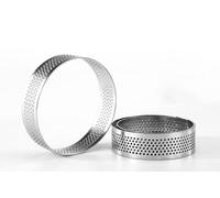 WUUKEPSG 1-8Pcs Mini Tart Stainless Steel Tartlet Mold Small Circle Cutter 60/80Mm Pie Heat-Resistant Perforated Cake Mousse Molds 4/8/60Mm 4Pcs