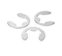 WUUKEPSG 10/20/30/50/100Pcs E-Type Clamp Spwasher Ss 304 Open End Buckle E-Type Clamp Outer Fixing M1.5 to M15/ Color/M4(50Pcs)