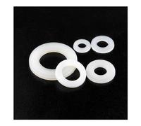 WUUKEPSG 10/20/50/100Pcs White/Black Plastic Nylon Flat Washer Plane Spacer M2 M2.5 M3/M4 M5 M6-M24 Insulation Gasket for Screw 0.5~3.0Mm/White/M6*25 * 2 * 20Pcs