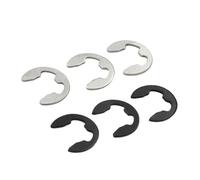 WUUKEPSG 10/50/100Pcs M1.2 M1.5 M2 M2.5 M3/M4 M5 M6 M8 M10 M11 M12 M13 Black Carbon Steel,Ss 304 E Clip Circlip Retaining Washer/Black 65Mn Steel/M9 *20Pcs