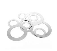 WUUKEPSG 10/50Pcs M3/M4 M5 M6 to M40 Ss 304 Adjusting Ultrathin Precision Shim Gasket Ultra Thin Flat Wafer Washer/0.30Mm Thick/M12*20*Thick 10Pcs