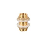 WUUKEPSG 1Pc 1/2" 1/4" Brass Water Tank Connector Silicgasket Copper Pipe,Fish Tank Coupling Joint Garden Irrigation Pipe Hose Adapter/13
