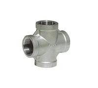 WUUKEPSG 1Pc Stainless Steel 304 1/8"; 1/4"; 3/8"; 1/2"; 3/4"; 1" Female Bsp Thread Pipe Fitting 4 Way Equal Connector/Color/3/8"