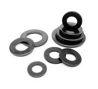 WUUKEPSG 2/10/50/100Pcs Black Carbon Steel Plain Gasket Flat Washer,M1.6 M2 M2.5 M3/M3.5 M4 M5 M6 M8 M10 M12 M14 M16 M18 M20 M22 M24/5Pcs M22