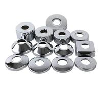 WUUKEPSG 2 Pcs 1/2 inch 3/4 inch Tap Decorative Cover Stainless Steel Water Pipe Plug Pitch Valve Panel Shower Kitchen Faucet Accessories/D6