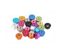 WUUKEPSG 4Pcs Aluminum Flange Nylon Lock Nut M2 M3/M4 M5 M6 Multicolor,for Rc Car Truck Crawler Drift Part/Red 4Pcs/M3