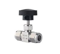 WUUKEPSG Adjustable Needle Valve Od 3 4 6 8 10 12 14Mm 1/8" 1/4" 3/8" 1/2",Compression Double Ferrule Tube Connector Ss 304/12Mm