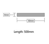 WUUKEPSG Flat Bar Length 500Mm,Thick 4Mm,Width 10-50Mm Solid Flat Bar/4X50X500Mm
