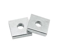 WUUKEPSG M2 M3/M4 M5 M6 M8 Zinc Plated Carbon Steel Thin Square Nuts Slider Block 5/10/40Pcs for Aluminum Profile Accessory/Color/M6*14 * 14 * 3 (10Pcs)