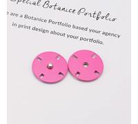 WUUKEPSG Metal Fasteners Press Round Button/Pink/24L 15.0 Mm 5Pcs