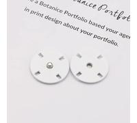 WUUKEPSG Metal Fasteners Press Round Button/White/24L 15.0 Mm 5Pcs