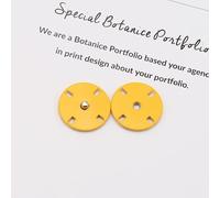 WUUKEPSG Metal Fasteners Press Round Button/Yellow/34L 21.0 Mm 5Pcs