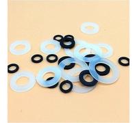WUUKEPSG Nylon Washer, M1.5 M2 M2.5 M3/M4 M5 M6 M8 M10 M12 White Black Plastic Nylon Flat Washer Plane Spacer Insulation Gasket for Screw 100Pcs/100Pcs/M4*10 * 1Mm Black