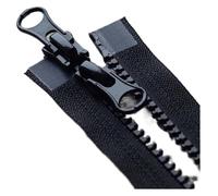 WUUKEPSG Two Way Zipper 2Pcs Zipper Black Coffee Blue Off White Red Green Double Open Two-Way Fasteners Sewing Accessories/As Photo01/80Cm-Size 5