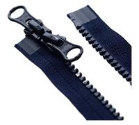 WUUKEPSG Two Way Zipper 2Pcs Zipper Black Coffee Blue Off White Red Green Double Open Two-Way Fasteners Sewing Accessories/As Photo07/65Cm-Size 5