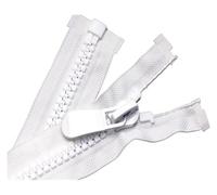 WUUKEPSG Zips,Closed End Metal Zips, Zips Zipper Black White Open End Zip Double Sliders Jacket Coat for DIY Sewing Clothing Tent Awning Zippers/White Single Slider/100 cm