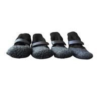 WUULEAON Dog Protectors, Nonslip Pet Shoes, 4lots, Black S | Silicone Anti-slip with Double Side Grip for Rain Snow Hot Pavement, Comfortable Wear, Outdoor Activity and Easy