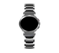 WUURAA For Samsung Galaxy Watch 7 6 5 4 40mm 44mm 6classic 47mm 43mm 5Pro 45MM Band No Gaps Ceramic Steel strap Replace Bracelet(No.2 black,For watch 4 44mm)