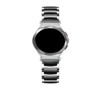 WUURAA For Samsung Galaxy Watch 7 6 5 4 40mm 44mm 6classic 47mm 43mm 5Pro 45MM Band No Gaps Ceramic Steel strap Replace Bracelet(No.1 black,For Watch6 classic 47mm)