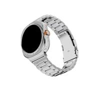 WUURAA For Samsung Galaxy Watch 8 40 44 46mm Ultra 47mm Stainless Steel Band(Silver,For 8Classic 46mmm)