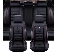 WUURAA Full Set Car Leather Seat Covers Sets For Volvo V50 V60 V70 V90 XC40 XC60 XC70 XC90 2000-2023 2024, Automotive Full Surround Custom Protectors Interior Accessories,Black-Red