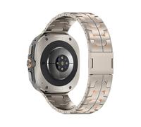 WUURAA No Gaps Titanium Strap For Samsung Galaxy Watch Ultra2 2025 47mm Men Metal Band For Samsung GALAXY Ultra 2024 Bracelet(Titanium orange,For Galaxy Ultra 47mm)