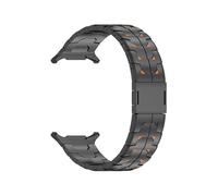 WUURAA No Gaps Titanium Strap For Samsung Galaxy Watch Ultra2 2025 Ultra 2024 47mm Men Metal Band Bracelet(Black Orange,For Galaxy Ultra 2025)