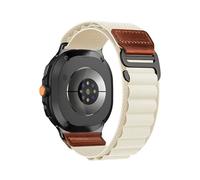 WUURAA Nylon Loop Bracelet For Samsung Galaxy Watch 8 40MM 44MM/8Classic 46mm Replace Metal Connector Strap(Starlight,For Galaxy 8 44mm)