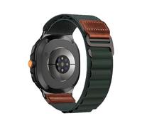 WUURAA Nylon Loop Bracelet For Samsung Galaxy Watch 8 40MM 44MM/8Classic 46mm Replace Metal Connector Strap(Dark Green,For Galaxy 8 40mm)