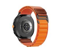 WUURAA Nylon Loop Bracelet For Samsung Galaxy Watch 8 40MM 44MM/8Classic 46mm Replace Metal Connector Strap(Orange,For Galaxy 8 44mm)