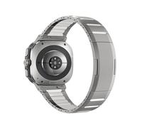 WUURAA Stainless Steel Band For Samsung Galaxy Watch 8Classic 46mm 8 40 44mm Metal Strap For Samsung Galaxy Ultra 47mm Replace Bracelet(Titanium White,For Watch Ultra (2025))