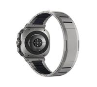 WUURAA Stainless Steel Band For Samsung Galaxy Watch 8Classic 46mm 8 40 44mm Metal Strap For Samsung Galaxy Ultra 47mm Replace Bracelet(Titanium Black,For Watch Ultra (2025))