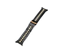 WUURAA Titanium Band For Samsung Watch 8Classic 46mm/8 40mm/44mm Business Men Strap For Samsung Galaxy Ultra 47mm Correa(Black gold,For Galaxy 8Classic 46mm)