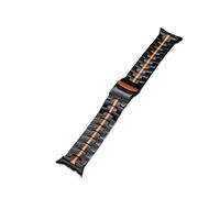 WUURAA Titanium Band For Samsung Watch 8Classic 46mm/8 40mm/44mm Business Men Strap For Samsung Galaxy Ultra 47mm Correa(Black orange,For Galaxy 8 40 mm)