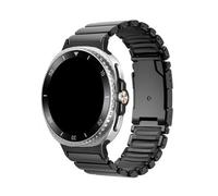 WUURAA Titanium+Rubber Strap For Samsung Galaxy Watch Ultra 2025 47mm Silicone Metal Band For Watch8/8Classic 46 44 40mm Bracelet(Black Black,For Galaxy Ultra(2025))