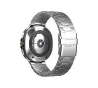 WUURAA Titanium strap For Samsung Ultra strap integrated strap For Galaxy Watch 7 Ultra NO Gaps Curved End Strap(Silver)