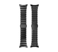 WUURAA TitaniumRubber Strap For Samsung Galaxy Watch Ultra 47mm Stainless Steel+Rubber Band For Watch8/8Classic 40 44 46mm Bracelet(Black Black-Titanium,For Galaxy Ultra 47mm)